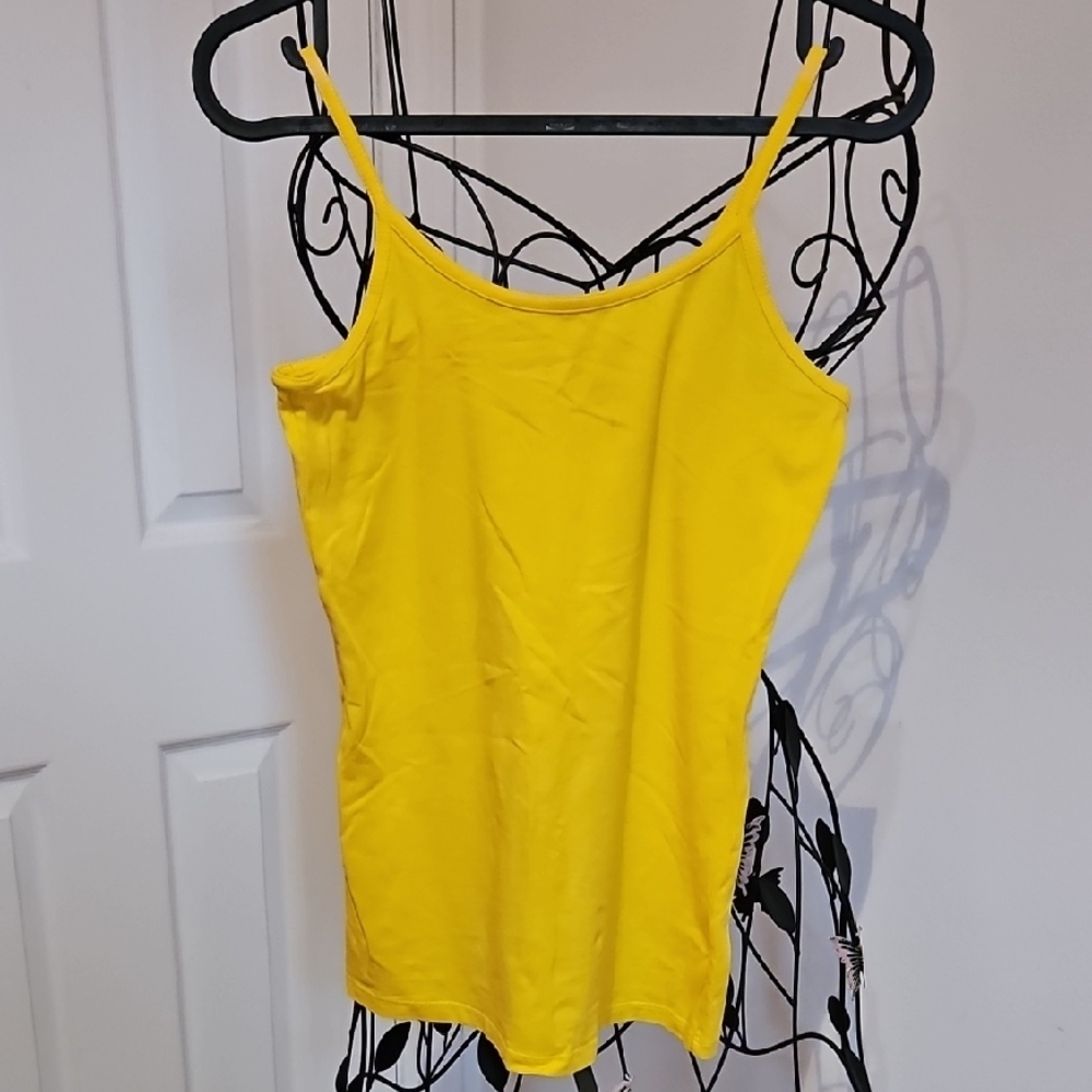 Yellow Spaghetti Strap‎ Top